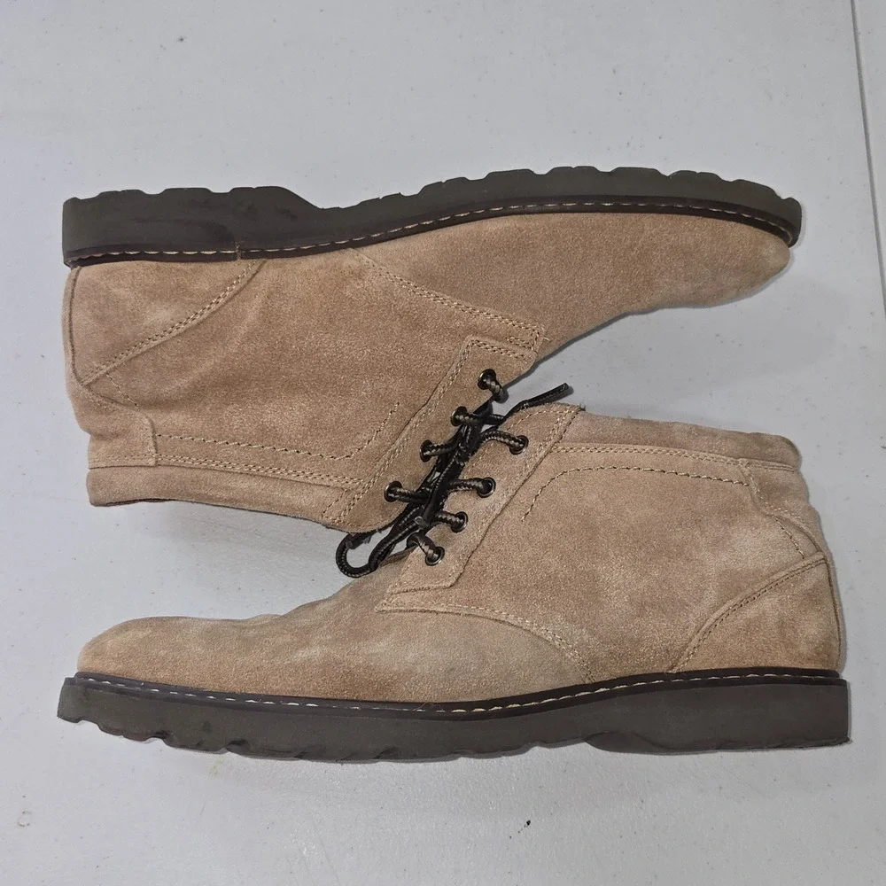 Nunn Bush Lites Mens 9.5 M Tan Suede Leather Chukka Boots Memory Foam